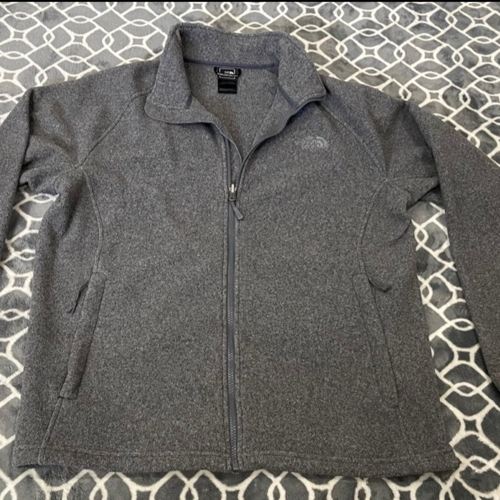 The North Face Gray Fleece Jacket ! Men’s Size Large ! FULL ZIP !